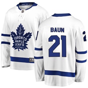 Fanatics Branded Bobby Baun Toronto Maple Leafs Youth Breakaway Away Jersey - White