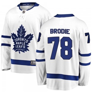 Fanatics Branded TJ Brodie Toronto Maple Leafs Youth Breakaway Away Jersey - White