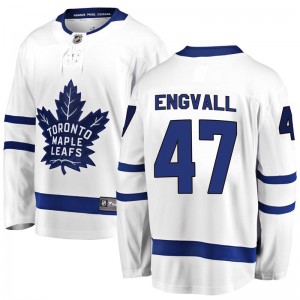 Fanatics Branded Pierre Engvall Toronto Maple Leafs Youth Breakaway Away Jersey - White