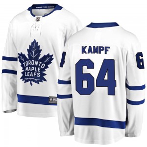 Fanatics Branded David Kampf Toronto Maple Leafs Youth Breakaway Away Jersey - White