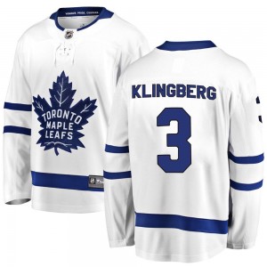 Fanatics Branded John Klingberg Toronto Maple Leafs Youth Breakaway Away Jersey - White
