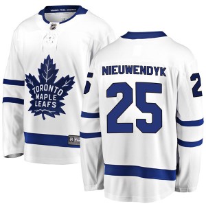 Fanatics Branded Joe Nieuwendyk Toronto Maple Leafs Youth Breakaway Away Jersey - White