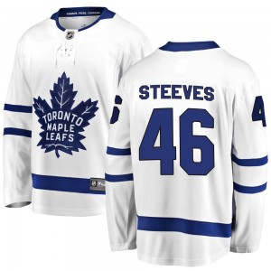 Fanatics Branded Alex Steeves Toronto Maple Leafs Youth Breakaway Away Jersey - White