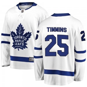 Fanatics Branded Conor Timmins Toronto Maple Leafs Youth Breakaway Away Jersey - White