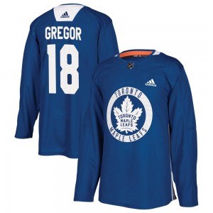 Adidas Noah Gregor Toronto Maple Leafs Men's Authentic Practice Jersey - Royal