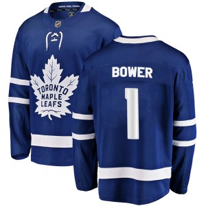 Fanatics Branded Johnny Bower Toronto Maple Leafs Men's Breakaway Home Jersey - Blue
