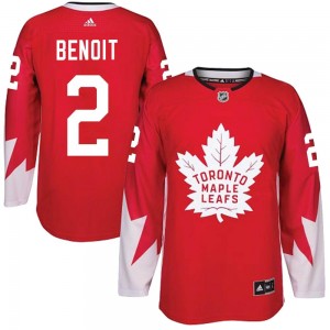Adidas Simon Benoit Toronto Maple Leafs Men's Authentic Alternate Jersey - Red