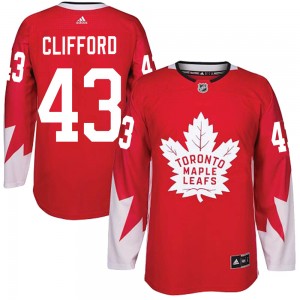 Adidas Kyle Clifford Toronto Maple Leafs Men's Authentic Alternate Jersey - Red