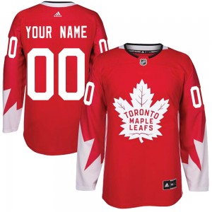 Adidas Custom Toronto Maple Leafs Men's Authentic Custom Alternate Jersey - Red