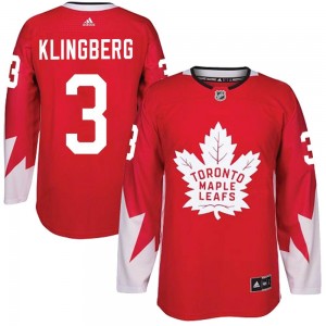 Adidas John Klingberg Toronto Maple Leafs Men's Authentic Alternate Jersey - Red