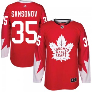 Adidas Ilya Samsonov Toronto Maple Leafs Men's Authentic Alternate Jersey - Red