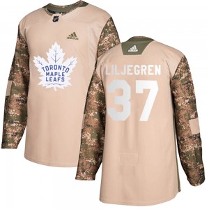 Adidas Timothy Liljegren Toronto Maple Leafs Youth Authentic Veterans Day Practice Jersey - Camo