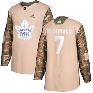 Adidas Lanny McDonald Toronto Maple Leafs Youth Authentic Veterans Day Practice Jersey - Camo