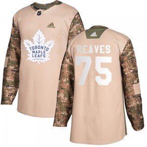 Adidas Ryan Reaves Toronto Maple Leafs Youth Authentic Veterans Day Practice Jersey - Camo