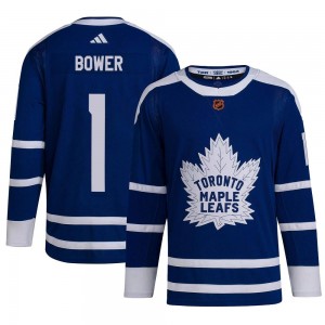 Adidas Johnny Bower Toronto Maple Leafs Youth Authentic Reverse Retro 2.0 Jersey - Royal