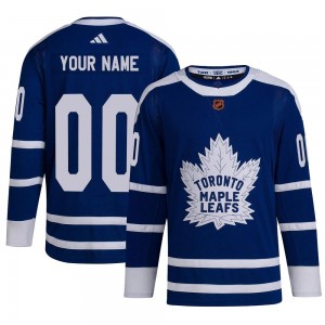 Adidas Custom Toronto Maple Leafs Youth Authentic Custom Reverse Retro 2.0 Jersey - Royal