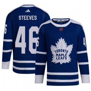 Adidas Alex Steeves Toronto Maple Leafs Youth Authentic Reverse Retro 2.0 Jersey - Royal