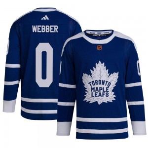 Adidas Cade Webber Toronto Maple Leafs Youth Authentic Reverse Retro 2.0 Jersey - Royal