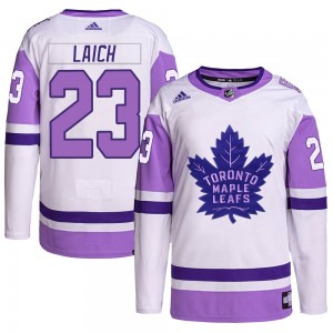Adidas Brooks Laich Toronto Maple Leafs Youth Authentic Hockey Fights Cancer Primegreen Jersey - White/Purple
