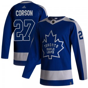 Adidas Shayne Corson Toronto Maple Leafs Youth Authentic 2020/21 Reverse Retro Jersey - Blue