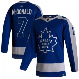 Adidas Lanny McDonald Toronto Maple Leafs Youth Authentic 2020/21 Reverse Retro Jersey - Blue