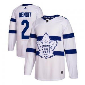 Adidas Simon Benoit Toronto Maple Leafs Men's Authentic 2018 Stadium Series Jersey - White