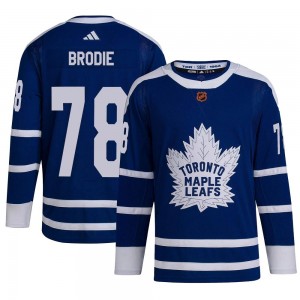 Adidas TJ Brodie Toronto Maple Leafs Men's Authentic Reverse Retro 2.0 Jersey - Royal