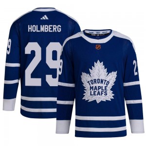 Adidas Pontus Holmberg Toronto Maple Leafs Men's Authentic Reverse Retro 2.0 Jersey - Royal