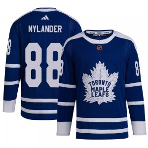 Adidas William Nylander Toronto Maple Leafs Men's Authentic Reverse Retro 2.0 Jersey - Royal