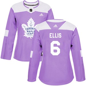 Adidas Ron Ellis Toronto Maple Leafs Women's Authentic Fights Cancer Practice Jersey - Purple