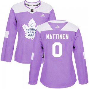 Adidas Nicolas Mattinen Toronto Maple Leafs Women's Authentic Fights Cancer Practice Jersey - Purple