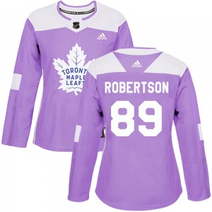 Adidas Nicholas Robertson Toronto Maple Leafs Women's Authentic Fights Cancer Practice Jersey - Purple