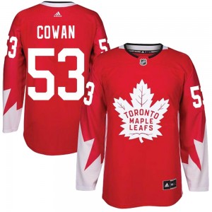 Adidas Easton Cowan Toronto Maple Leafs Youth Authentic Alternate Jersey - Red