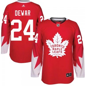 Adidas Connor Dewar Toronto Maple Leafs Youth Authentic Alternate Jersey - Red