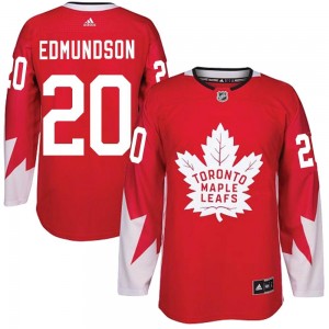 Adidas Joel Edmundson Toronto Maple Leafs Youth Authentic Alternate Jersey - Red