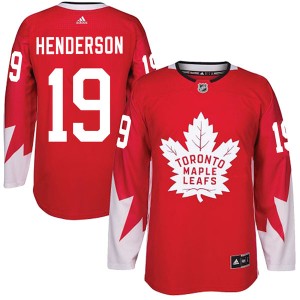 Adidas Paul Henderson Toronto Maple Leafs Youth Authentic Alternate Jersey - Red