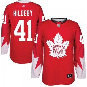 Adidas Dennis Hildeby Toronto Maple Leafs Youth Authentic Alternate Jersey - Red