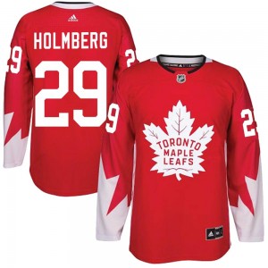 Adidas Pontus Holmberg Toronto Maple Leafs Youth Authentic Alternate Jersey - Red
