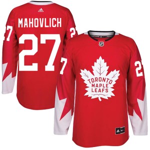 Adidas Frank Mahovlich Toronto Maple Leafs Youth Authentic Alternate Jersey - Red