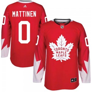 Adidas Nicolas Mattinen Toronto Maple Leafs Youth Authentic Alternate Jersey - Red