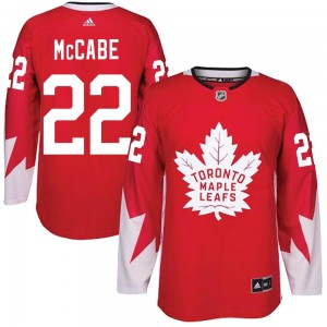 Adidas Jake McCabe Toronto Maple Leafs Youth Authentic Alternate Jersey - Red