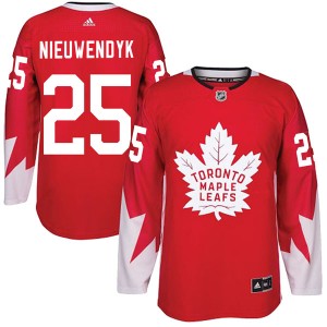 Adidas Joe Nieuwendyk Toronto Maple Leafs Youth Authentic Alternate Jersey - Red