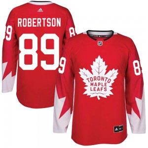 Adidas Nicholas Robertson Toronto Maple Leafs Youth Authentic Alternate Jersey - Red