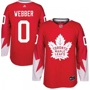 Adidas Cade Webber Toronto Maple Leafs Youth Authentic Alternate Jersey - Red