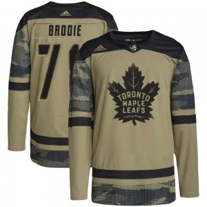 Adidas TJ Brodie Toronto Maple Leafs Youth Authentic Military Appreciation Practice Jersey - Camo