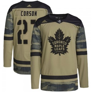 Adidas Shayne Corson Toronto Maple Leafs Youth Authentic Military Appreciation Practice Jersey - Camo