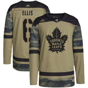 Adidas Ron Ellis Toronto Maple Leafs Youth Authentic Military Appreciation Practice Jersey - Camo