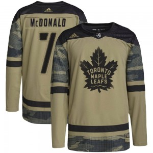 Adidas Lanny McDonald Toronto Maple Leafs Youth Authentic Military Appreciation Practice Jersey - Camo