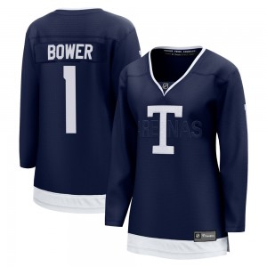 Fanatics Branded Johnny Bower Toronto Maple Leafs Women's Breakaway 2022 Heritage Classic Jersey - Navy