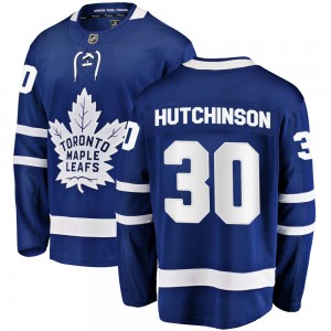 Fanatics Branded Michael Hutchinson Toronto Maple Leafs Youth Breakaway Home Jersey - Blue